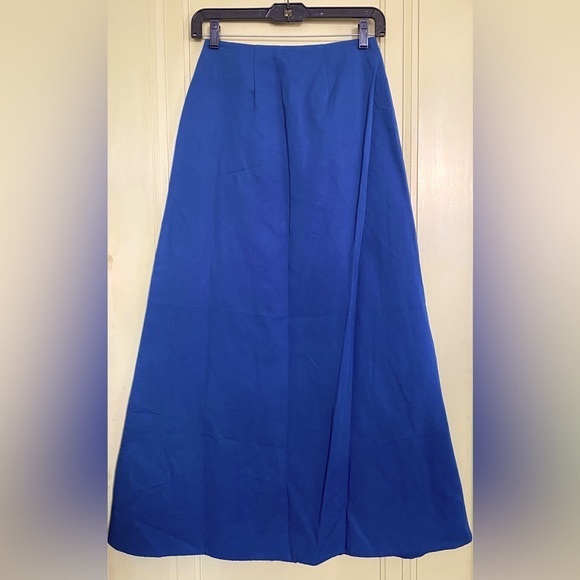 Jill Stuart Justina High-Waist Snap-Front Maxi Skirt Lapis Sz 0 *NWT* - Picture 2 of 9